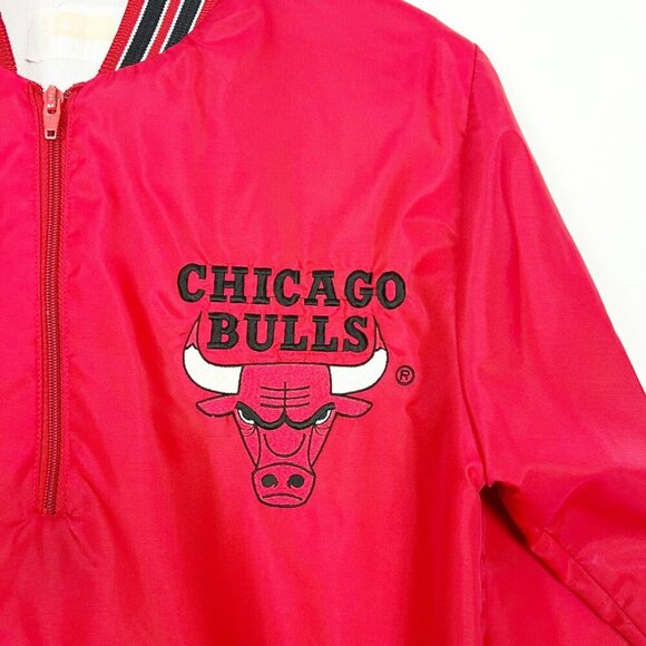 Vintage Chalk Line Chicago Bulls Pullover 1/4 Zip Jacket NBA Basketball Size S - Picture 3 of 14
